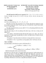 Đề thi thử lần 2 vào Lớp 10 môn Hóa học (Chuyên) - Năm học 2018-2019 - Phòng giáo dục và đào tạo Tân Thành (Có đáp án)
